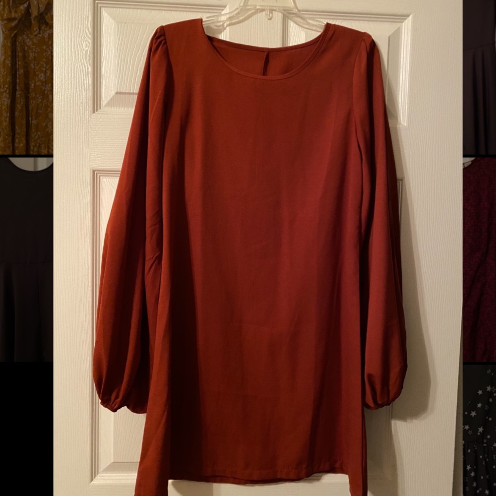 Burnt orange dress